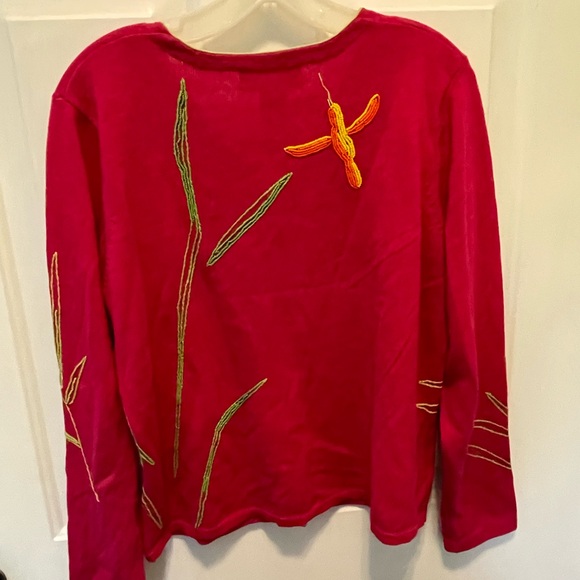 Susan Bristol hand embroidered sweater. Beautiful beading - Picture 4 of 5